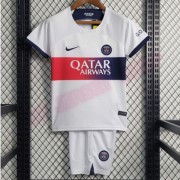 Paris Saint Germain PSG dětské fotbalové dresy venkovní 2023-24..